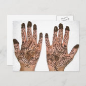 Mehndi-Party Einladung Postkarte (Vorne/Hinten)