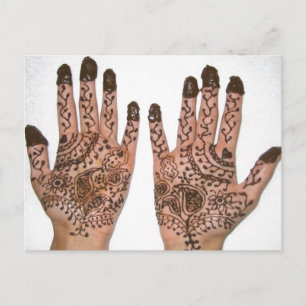 Mehndi-Party Einladung Postkarte