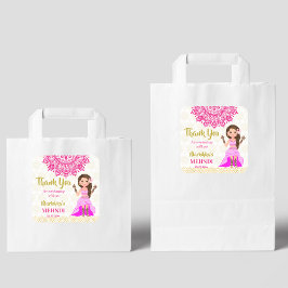 Mehndi pink magenta mandala indische Braut vielen  Quadratischer Aufkleber