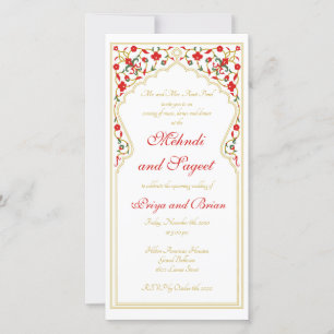 Mehndi Sageet Indian Wedding Einladung