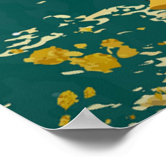 Mehndi sangeet grün mit Tanzpärchen willkommen Poster (Ecke)