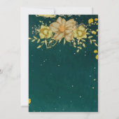 Mehndi sangeet grün tanzen indisches Brautpaar Einladung (Rückseite)