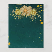 Mehndi sangeet grüne indische Paar Haushalt einlad (Rückseite)