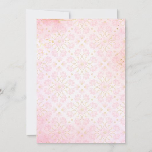 Mehndi Sangeet indische Hochzeit Brautpaar rosa Einladung (Rückseite)