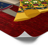 Mehndi Sangeet maroon tanzend Paar willkommen Poster (Ecke)