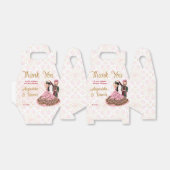 Mehndi sangeet rosa Goldmedaille indische Hochzeit Geschenkschachtel (Ungefaltet)