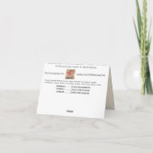 Mehndi Spitze (danke Anmerkung) Dankeskarte (Rückseite)