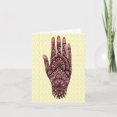 Mehndi Tattoo Art Design Blank Note Card Karte (Vorderseite)