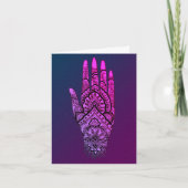 Mehndi Tattoo Art Design Blank Note Card Karte (Vorderseite)