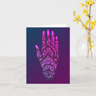 Mehndi Tattoo Art Design Blank Note Card Karte