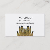 Mehndi Tattoo Hands Visitenkarte (Rückseite)