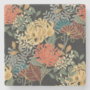 Mehndi Tracery Tile: Ethnisch nahtloses Design Steinuntersetzer