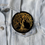Mehndi Tree of Life (Gold) Button (Beispiel)