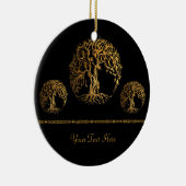 Mehndi Tree of Life (Gold) Keramik Ornament (Rechts)