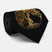 Mehndi Tree of Life (Gold) Krawatte (Gerollt)
