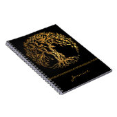 Mehndi Tree of Life (Gold) Notizblock (Rechte Seite)