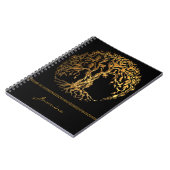 Mehndi Tree of Life (Gold) Notizblock (Linke Seite)