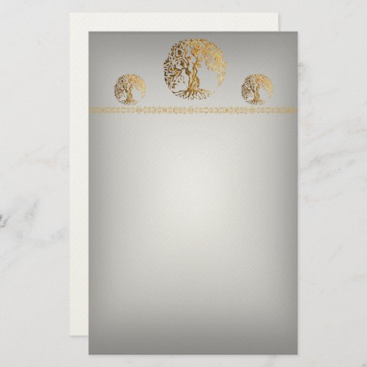 Mehndi Tree of Life (Henna) Briefpapier (Vorne/Hinten)