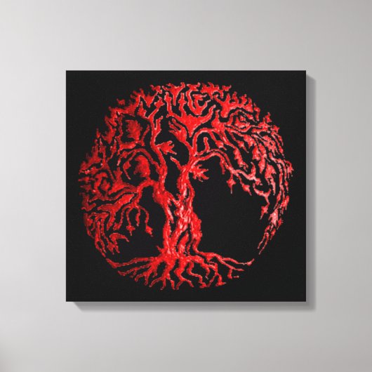 Mehndi Tree of Life (Henna) Leinwanddruck (Vorderseite)