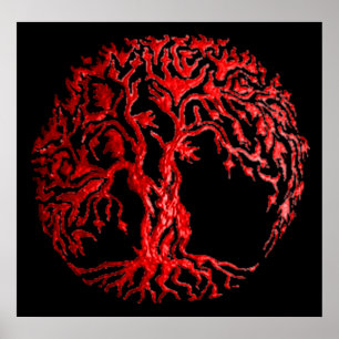 Mehndi Tree of Life (Henna) Poster