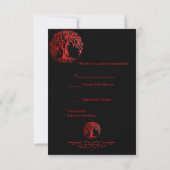 Mehndi Tree of Life (Henna) RSVP Karte (Rückseite)