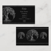 Mehndi Tree of Life (Henna) (Silber) Visitenkarte (Vorne/Hinten)