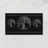 Mehndi Tree of Life (Henna) (Silber) Visitenkarte (Rückseite)