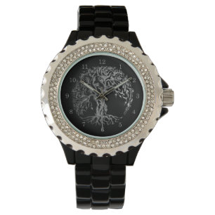 Mehndi Tree of Life (Henna) (Silver) Armbanduhr