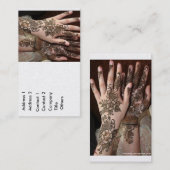 Mehndi Visitenkarte (Vorne/Hinten)