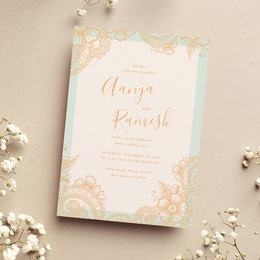 Mehndi Wedding Einladungen