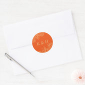 Mehndi Wedding Monogram Classic Round Sticker (Umschlag)