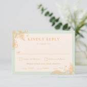 Mehndi Wedding RSVP (Stehend Vorderseite)