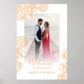Mehndi Wedding Welcome Sign Poster (Vorne)