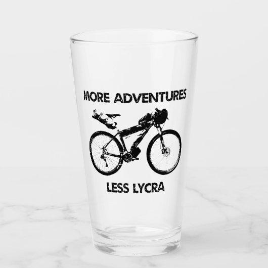 Mehr Abenteuer weniger Lycra Bikepacking Glas (Vorderseite)