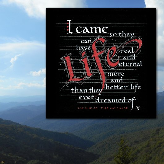 MEHR ABUNDANT LEBEN WIRKLICH UND BESSERES Poster