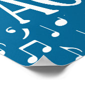 Mehr Accordion - Blaue weiße Musik Poster (Ecke)