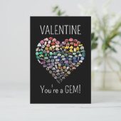 mehr als 100 Kristalle Gems Minerals Valentinstag  Dankeskarte (Stehend Vorderseite)