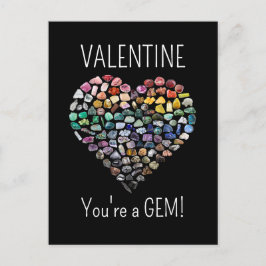 mehr als 100 Kristalle Gems Minerals Valentinstag  Postkarte