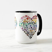 mehr als 100 Kristalle Gems Minerals Valentinstag Tasse (VorderseiteRechts)