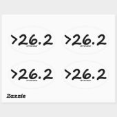 mehr als 26.2 Ultrarunner (4)Aufkleber Ovaler Aufkleber (Blatt)