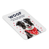Mehr als Border Collie Heart Bandana Magnet (Rechte Seite)