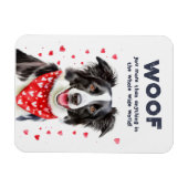 Mehr als Border Collie Heart Bandana Magnet (Horizontal)