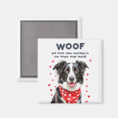 Mehr als Border Collie Heart Bandana Magnet (Vorderseite/Rückseite)