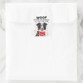 Mehr als Border Collie Heart Bandana Quadratischer Aufkleber (Tasche)