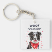 Mehr als Border Collie Heart Bandana Schlüsselanhänger (Vorderseite)