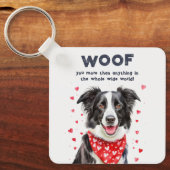 Mehr als Border Collie Heart Bandana Schlüsselanhänger (Vorderseite)