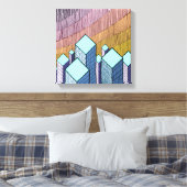 Mehr als drei Wolkenkratzer Leinwanddruck (Insitu (Schlafzimmer))
