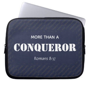 MEHR ALS EIN KONQUEROR MOTIVIEREND CHRISTLICH LAPTOPSCHUTZHÜLLE