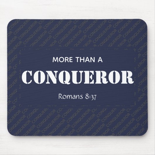 MEHR ALS EIN KONQUEROR MOTIVIEREND CHRISTLICH MOUSEPAD (Vorne)