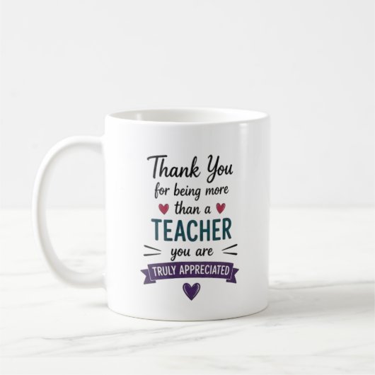 Mehr als ein Lehrer, der Personalisiertes wirklich Kaffeetasse (Links)
